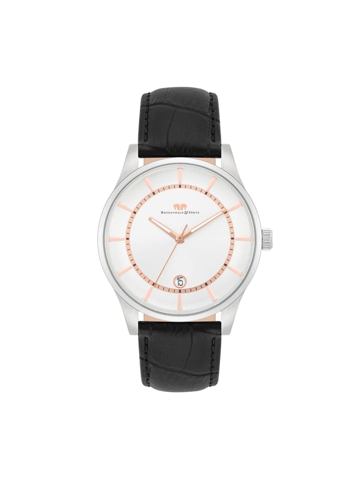 Rhodenwald Söhne Uhr Eragon aus Echtleder in schwarz günstig