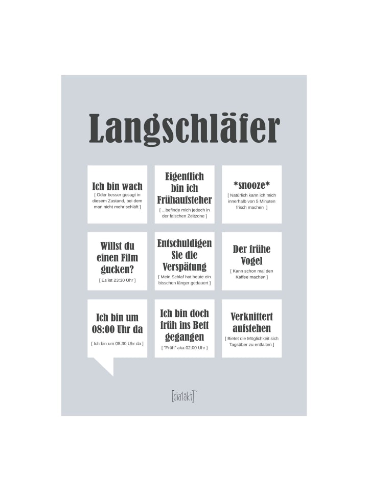 Poster Langschläfer