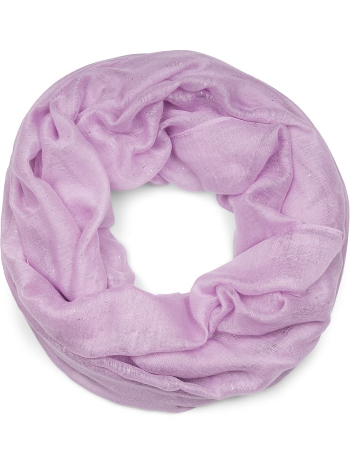 Loop Schal mit Glitzer in Flieder