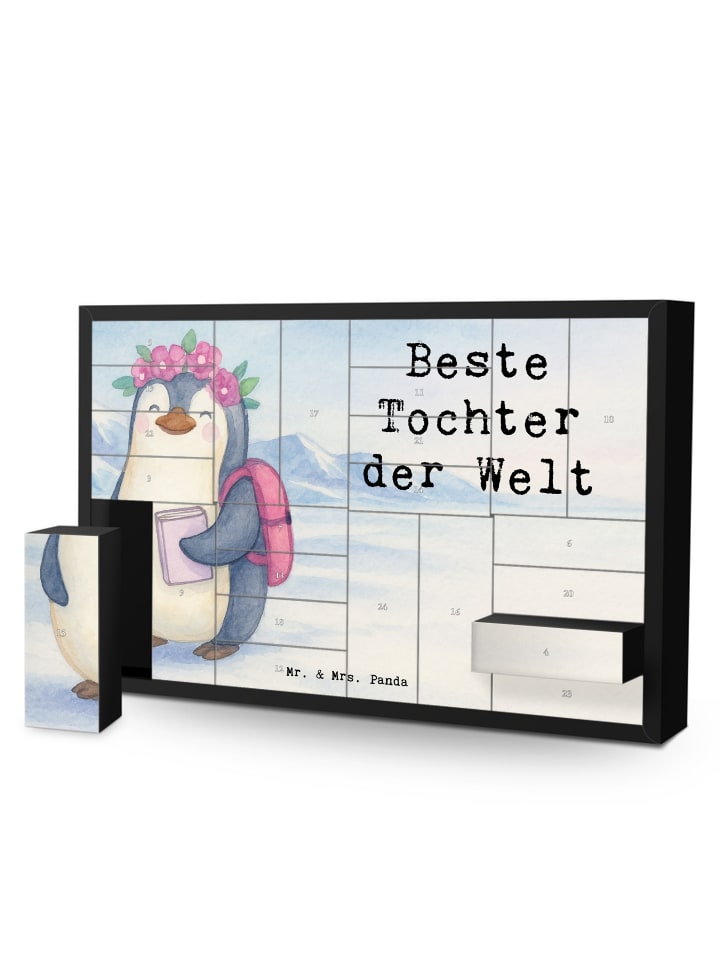 Weihnachtskalender Pinguin Beste Tochter der We... in Weiß