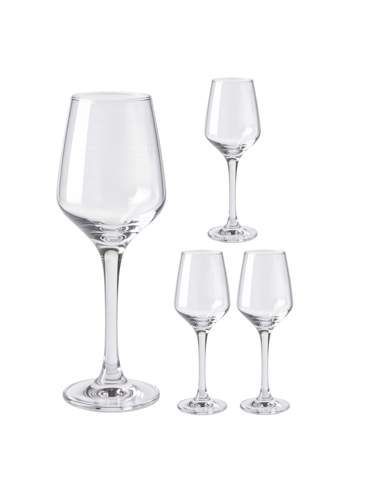 4 x Weingläser in Transparent- 360 ml