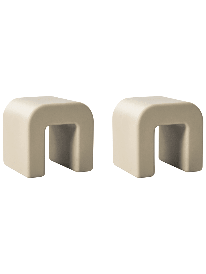 2er-Set Beistelltisch MOZIA in Beige/Grün