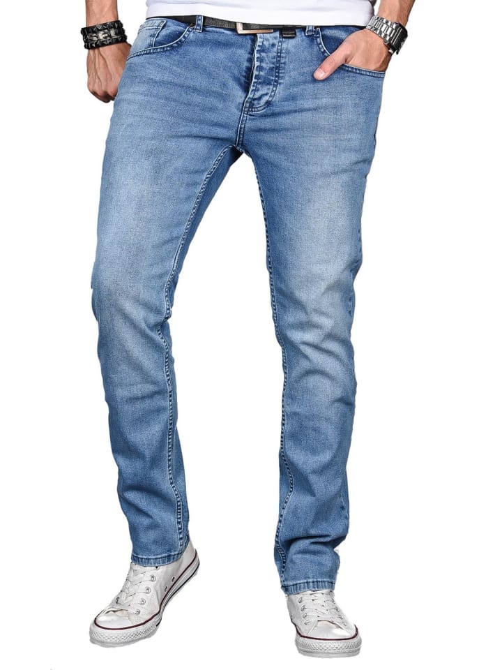 Jeans Salvarini-Basic-Multi2 in Hellblau