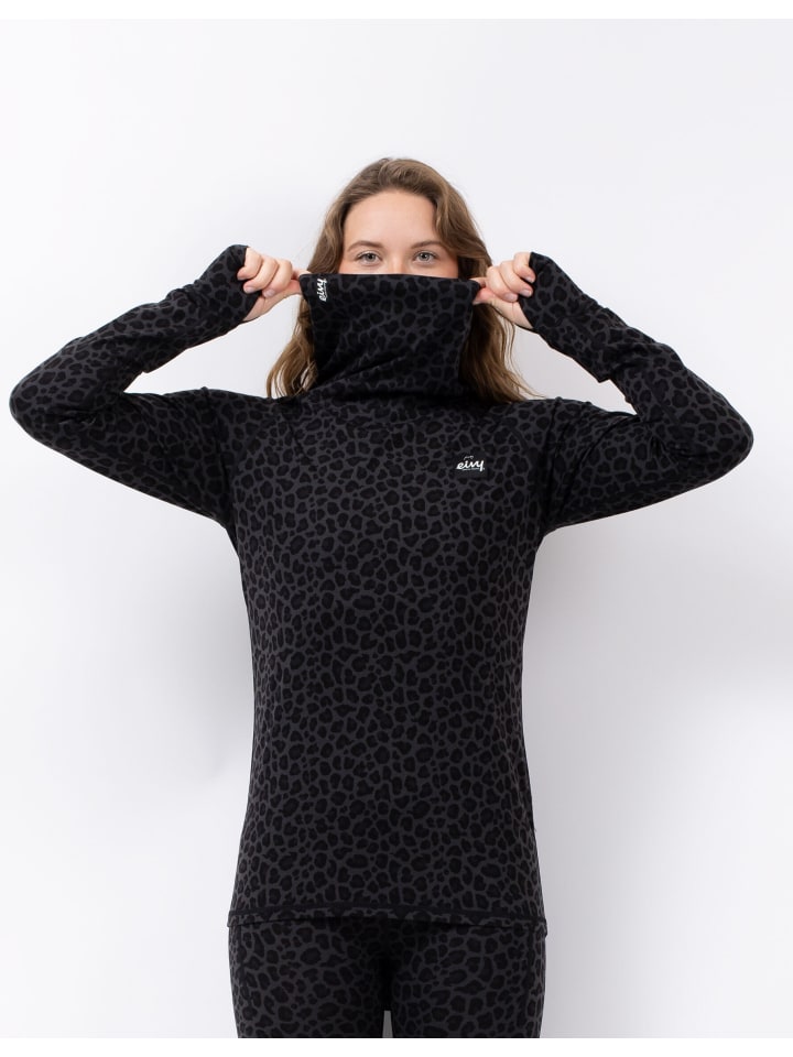Funktionsshirt Icecold in Black Leopard