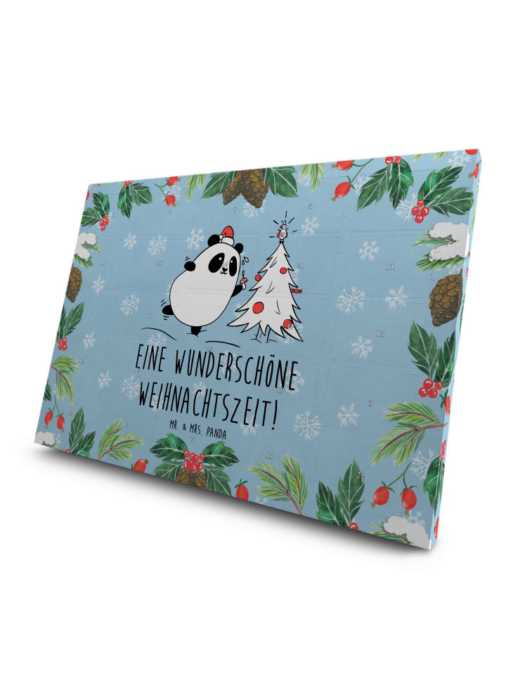 Advents-Teekalender Panda Weihnachtszeit mit Sp... in Eisblau