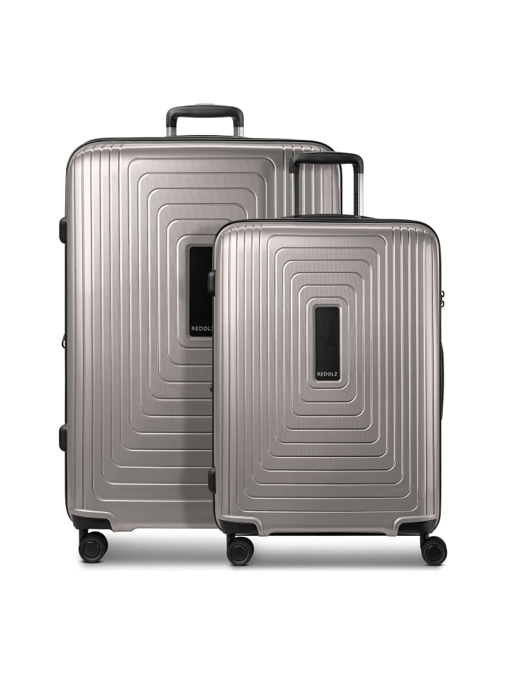 Essentials 14 4-Rollen Kofferset M+L mit Dehnfalte coffee grey metallic