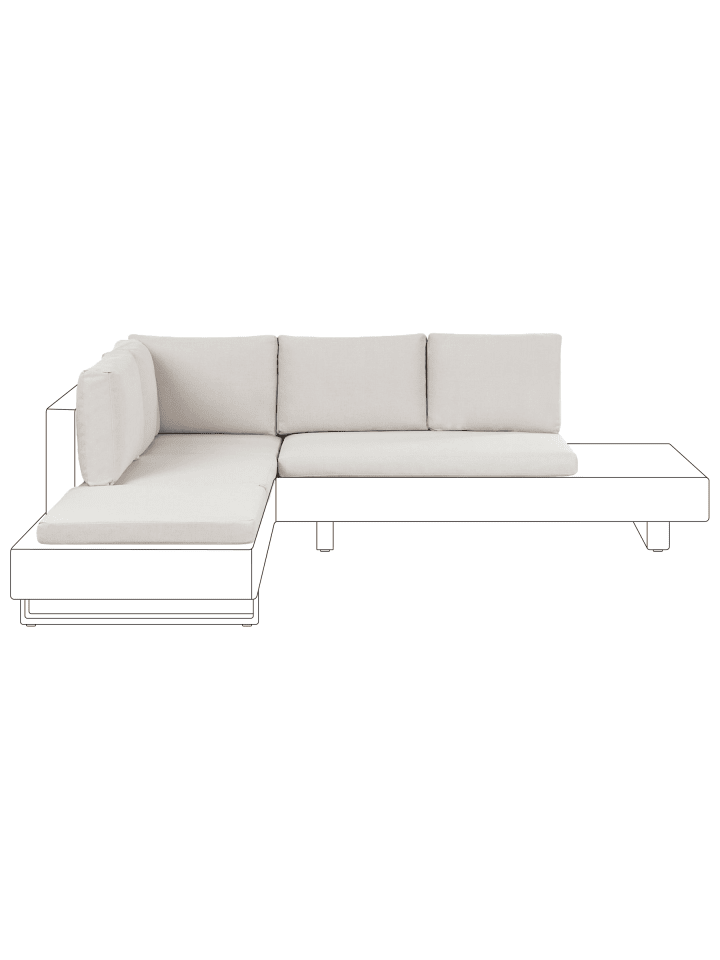 Kissenbezug LANCIANO in Weiß - (W) 210 x (H) 8 x (L) 72 cm