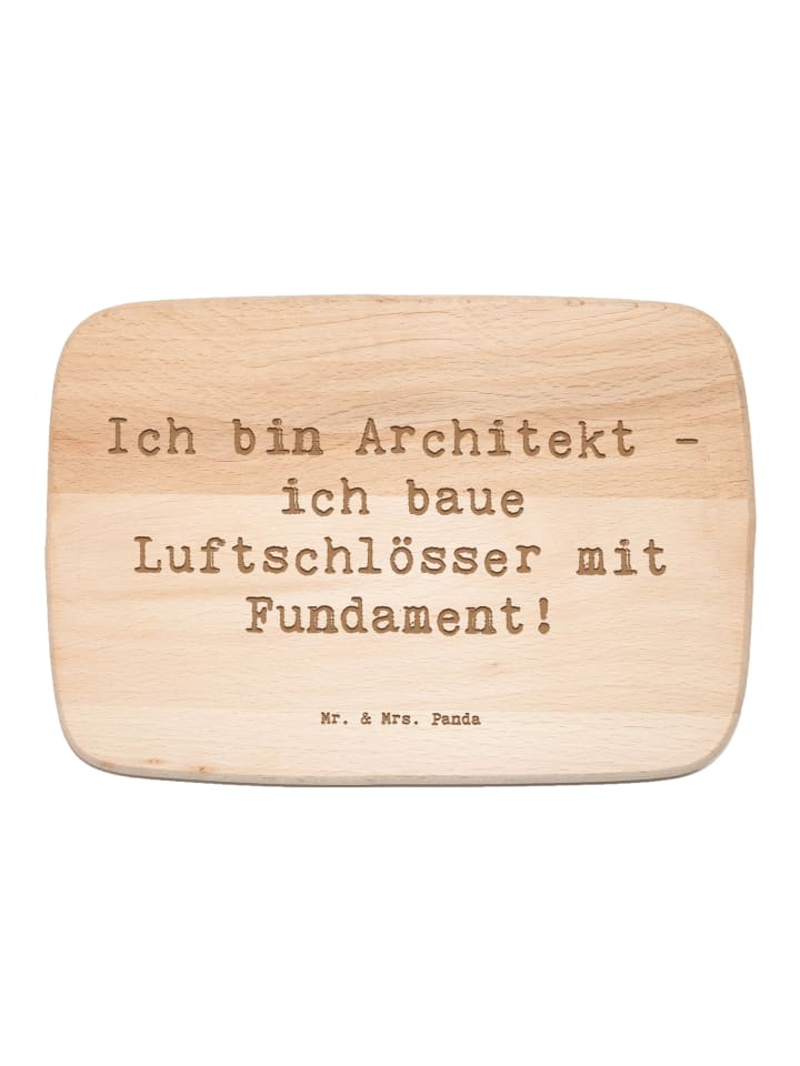 Schneidebrett Holz Spruch Architekt Luftschlöss... in Transparent