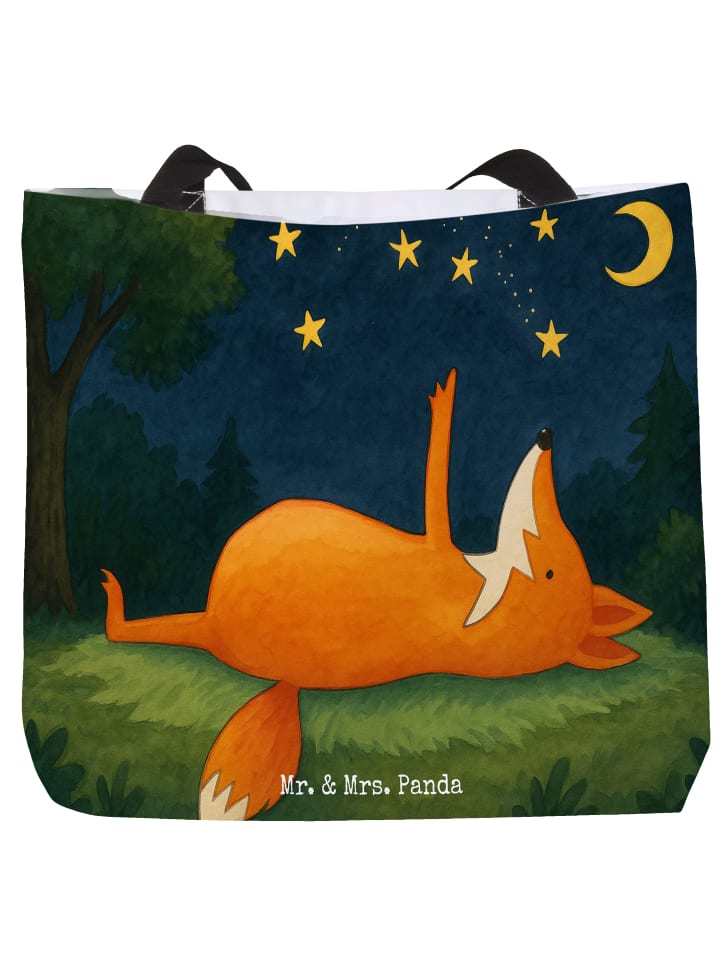 Badetasche Fuchs Sterne Design ohne Spruch in Weiß