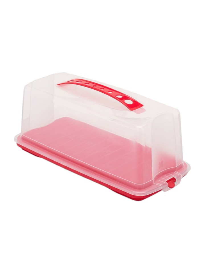 Kuchenbox in Rot - (B)37x (H)15 x (T)16 cm