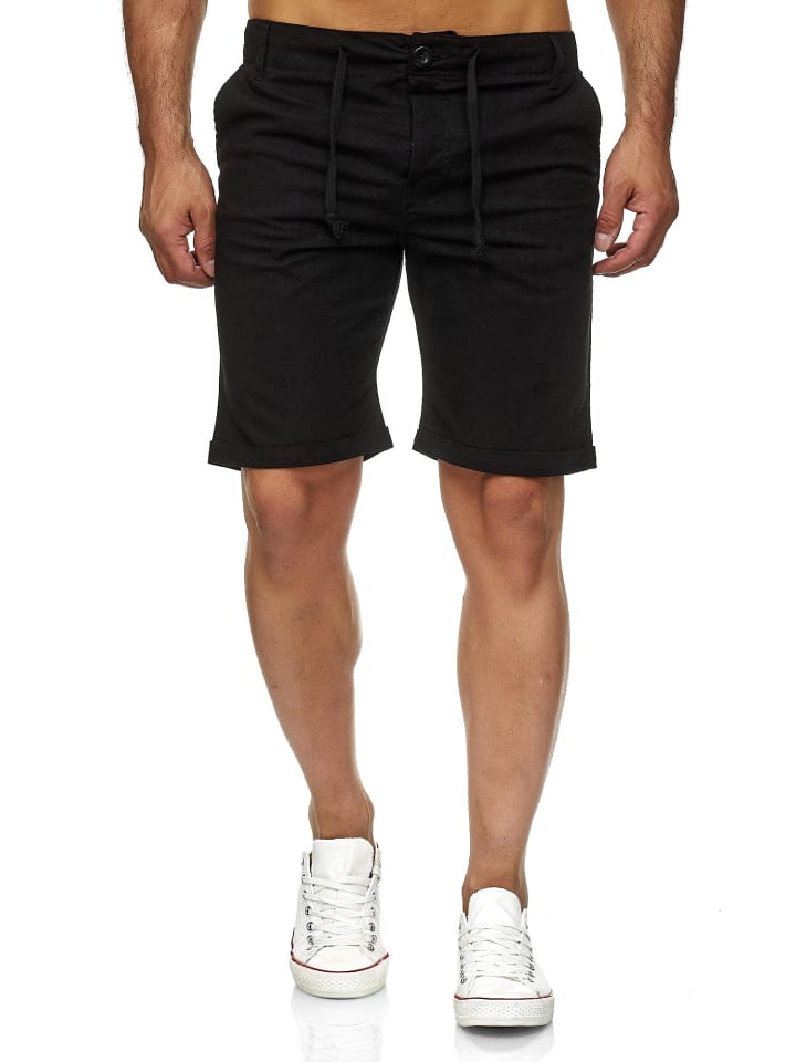 Shorts Baumwollhose in schwarz