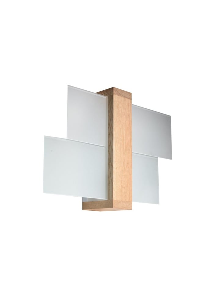 Wandlampe (B)43 x (H)30 cm in Natur Transparent