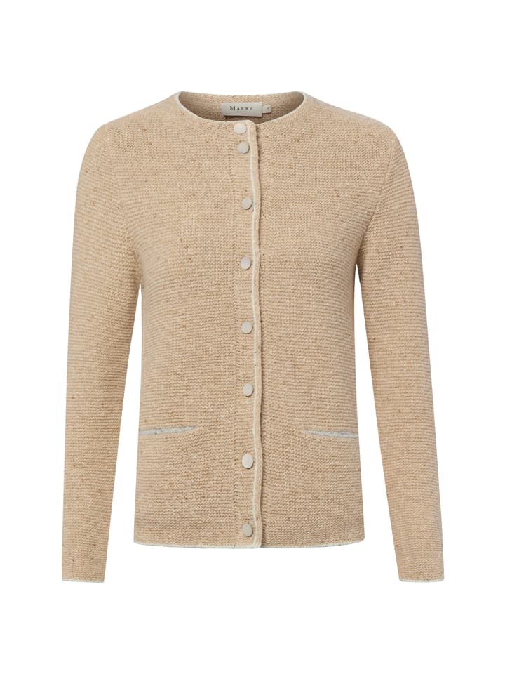 Strickjacke in beige - 0001