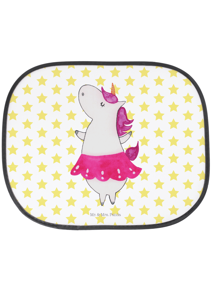 Auto Sonnenschutz Einhorn Ballerina ohne Spruch in Weiß