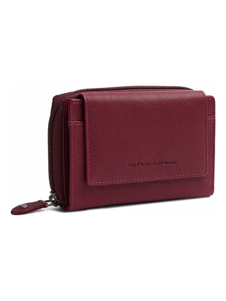 Orveta Geldbörse RFID Schutz Leder 13 cm berry