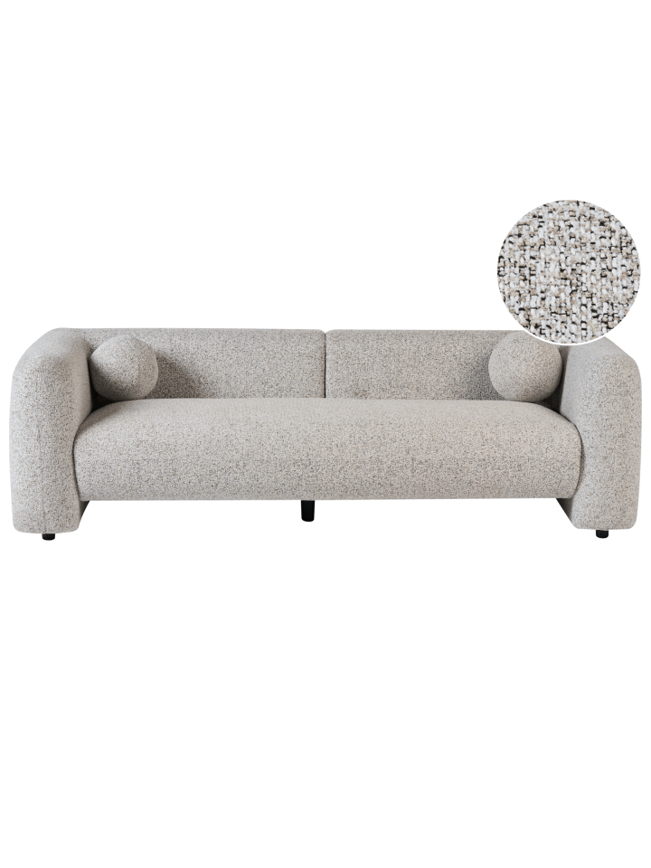 3-tlg 3-Sitzer Sofa LEIREN in Beige