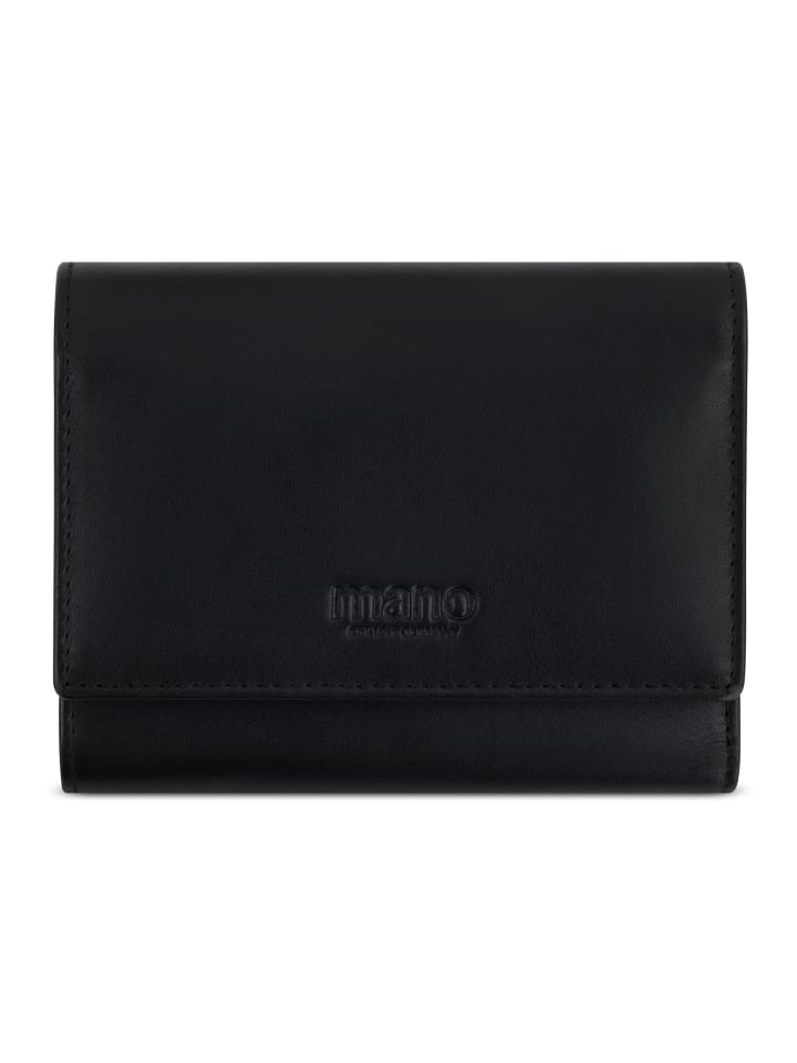 Don Andrea Geldbörse RFID Schutz Leder 12.5 cm schwarz