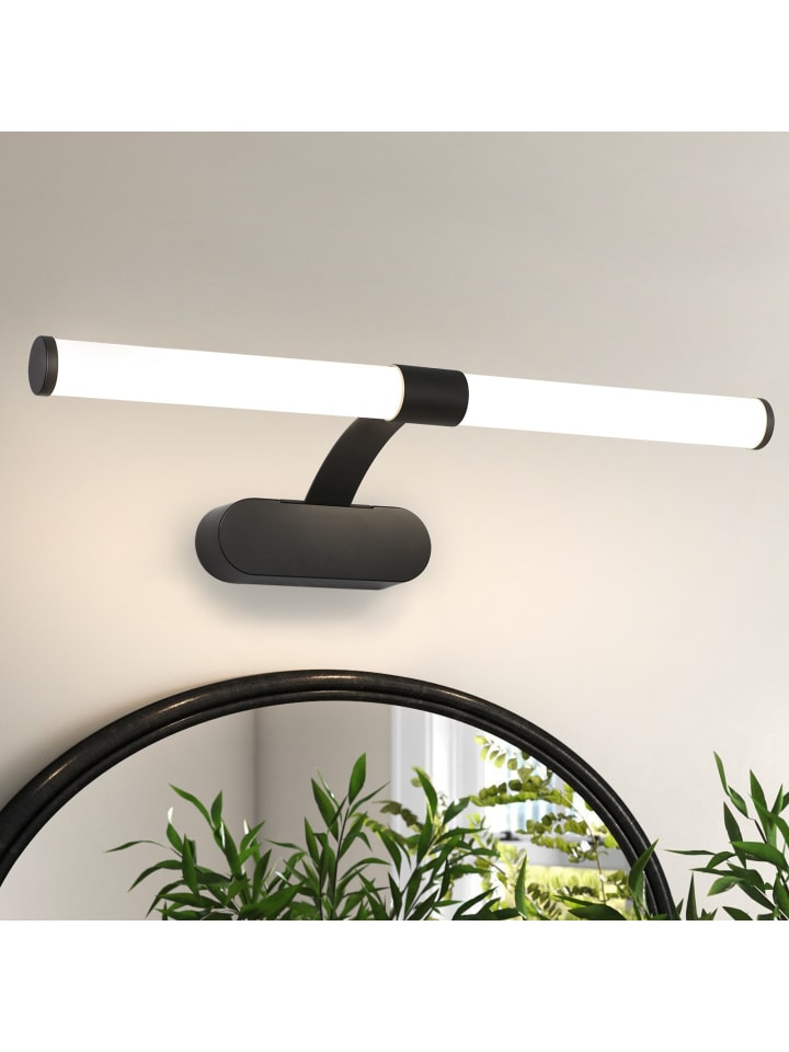 Spiegelleuchte in schwarz Modern 8W Badezimmerlampe Neutralweiß L 60CM