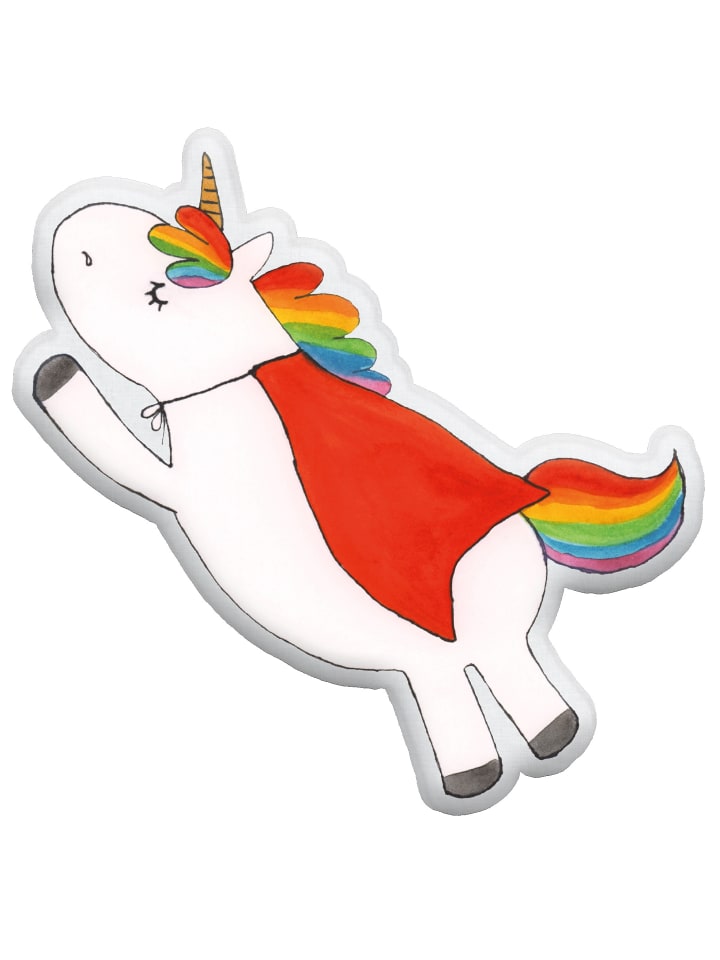 Kissen Kuscheltier Einhorn Super ohne Spruch in Weiß