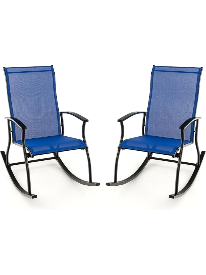 2er Set Schaukelstühle in Blau