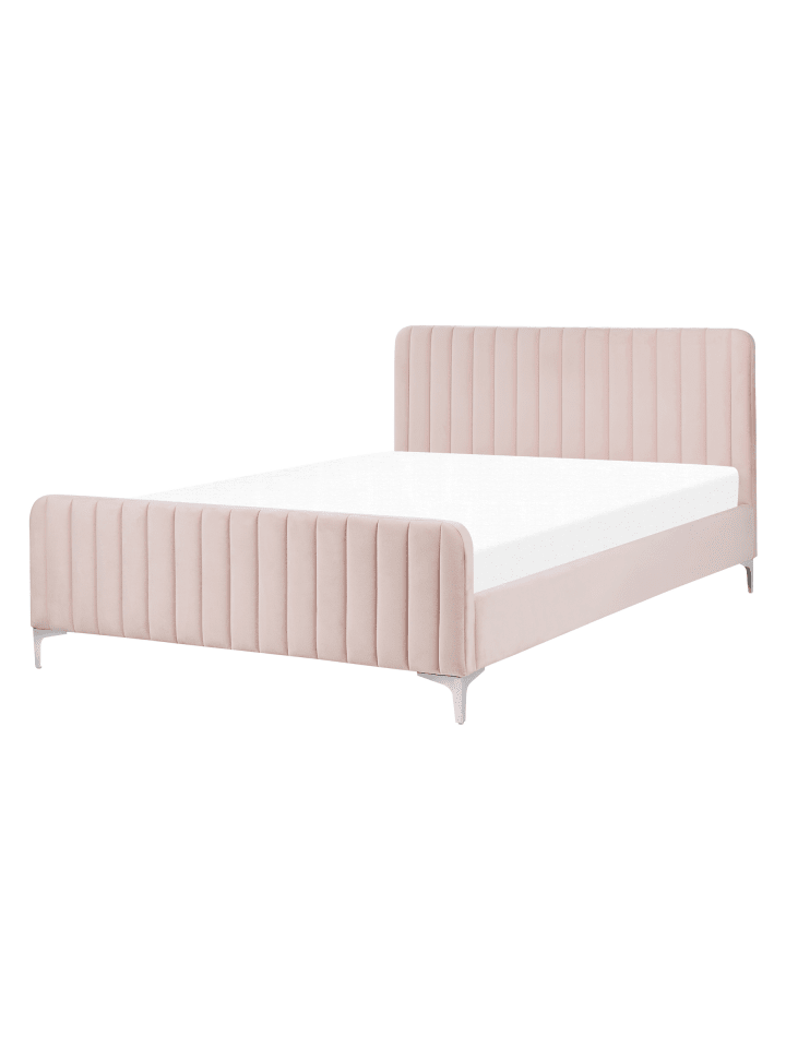 2-tlg Doppelbett LUNAN in Rosa