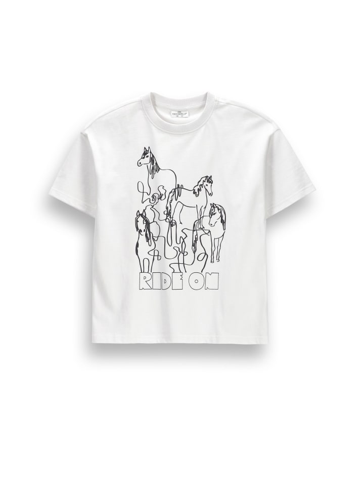 T-Shirt mit kurzen Ärmeln in weiß