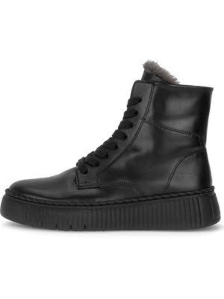 Schnürstiefelette in schwarz