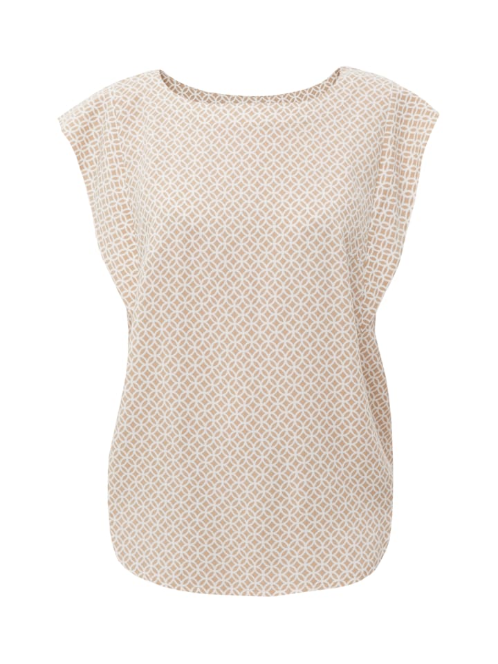 Sommerbluse Print in beige