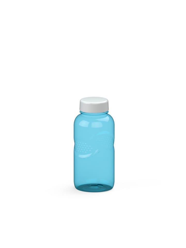 Trinkflasche Carve "Refresh" in transparent-blau/weiß - 500 ml