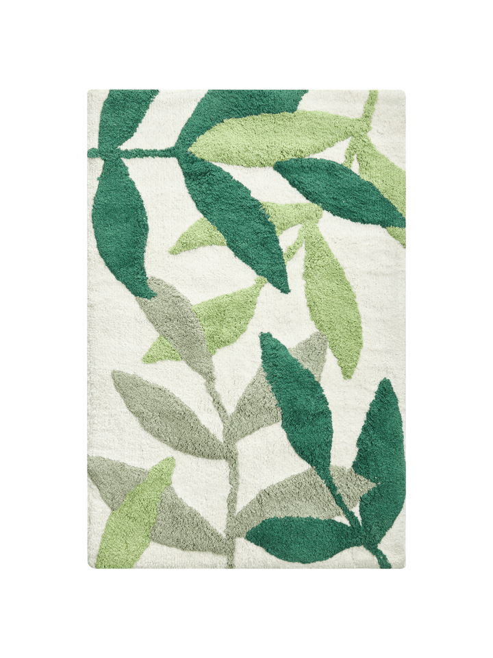Badematte ASAN in Beige/Grün - (W) 60 x (L) 90 cm