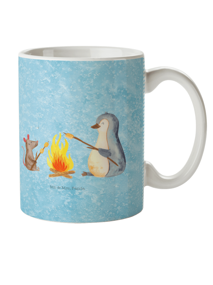Kinderpott Pinguin Lagerfeuer ohne Spruch in Eisblau