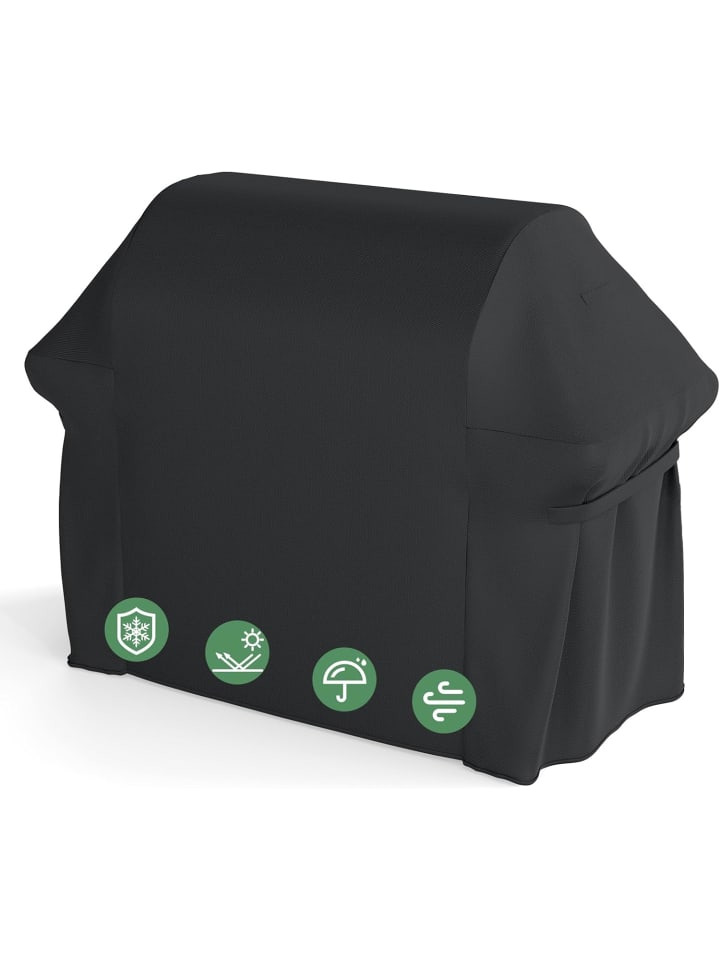 Grillabdeckung Abdeckung 151 × 71 × 113 cm in Schwarz