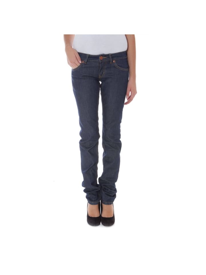 Blau Baumwolle Damen Jeans