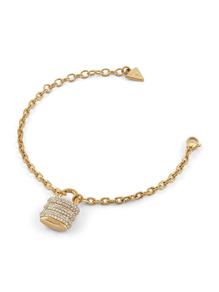 Damenarmband Padlock Charm Pavé Goldfarben