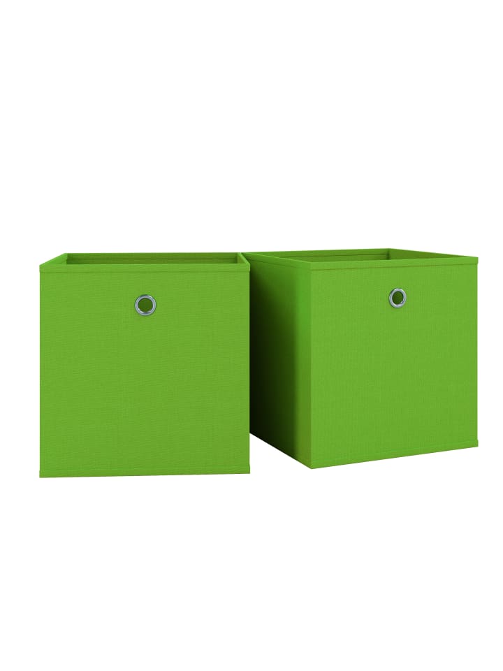 2er Set Faltbox Klappbox Aufbewahrungsbox Boxas in Grün