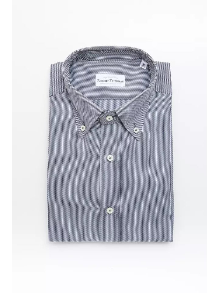 Blau Baumwolle Herren Hemd