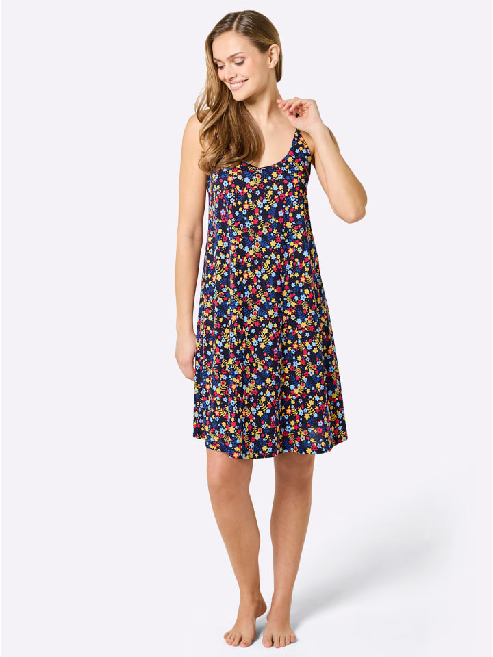 Sommerkleid in marine-bedruckt