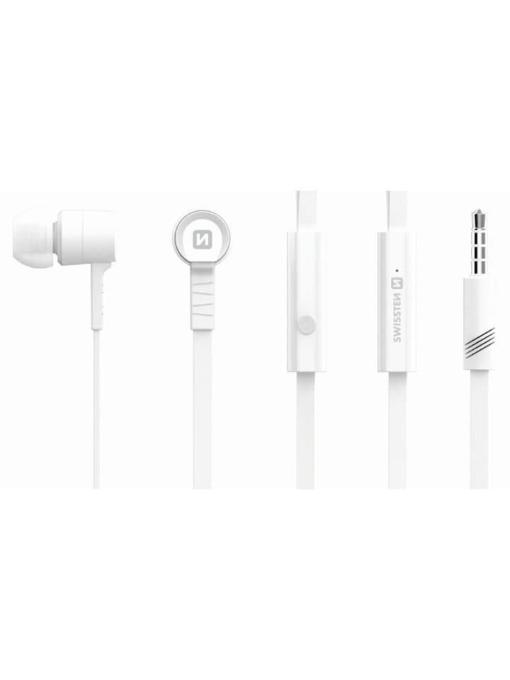 Swissten Earbuds Rainbow YS-D2 Stereo-Headset mit Mikrofon in Weiß