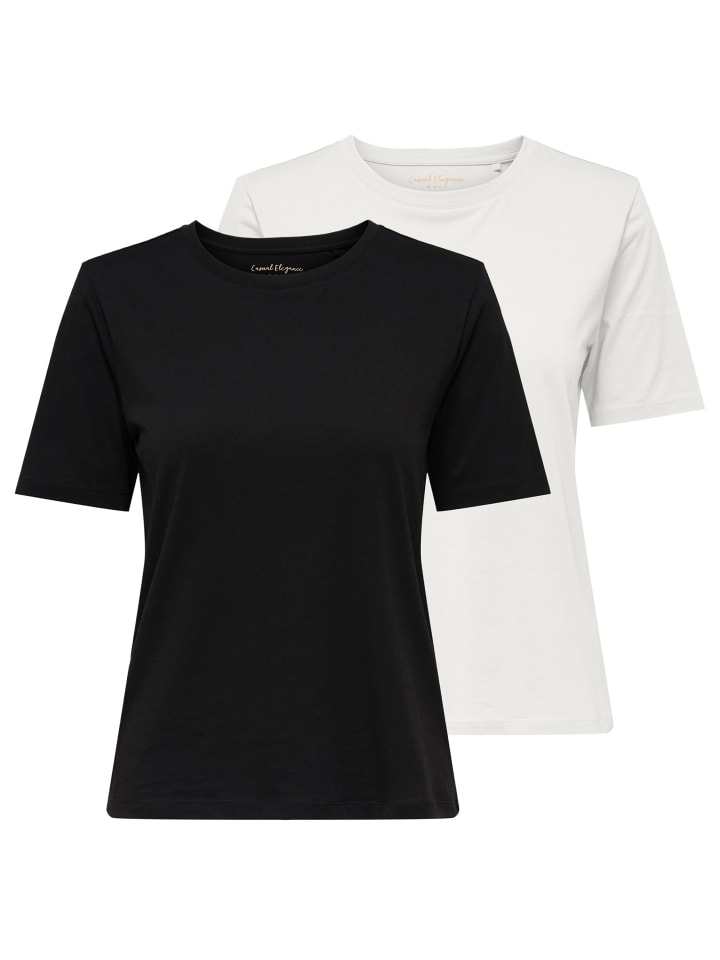 T-Shirt 2er Pack in Weiß/Schwarz