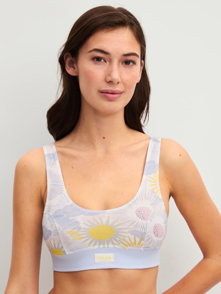 Bustier in harmony blue print