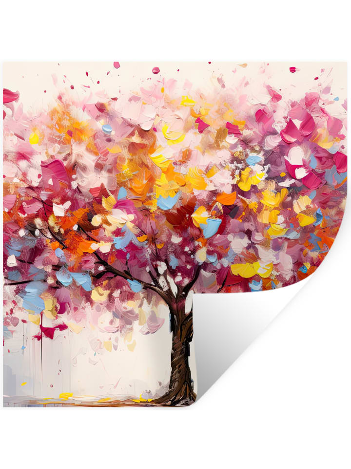 Wandtattoo Farbiger Baum