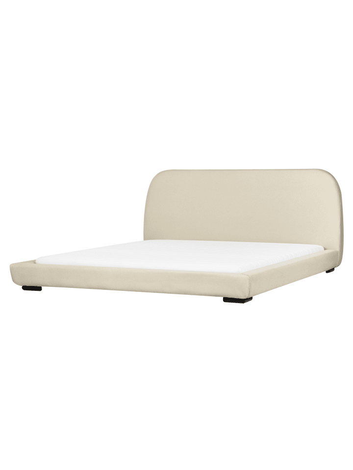 9-tlg Doppelbett ROISEL in Beige/Schwarz
