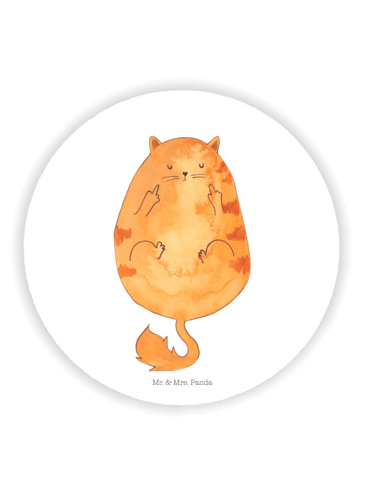 Magnet Katze Mittelfinger ohne Spruch in Weiß