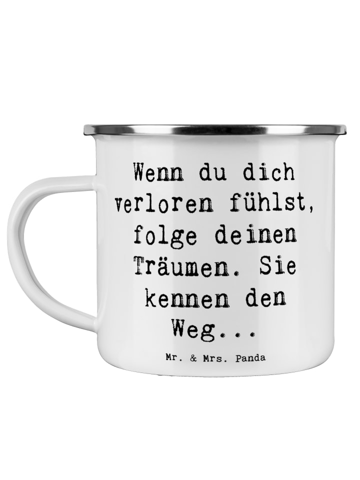 Teebecher Spruch Selbstzweifel und Träume mit S... in Weiß