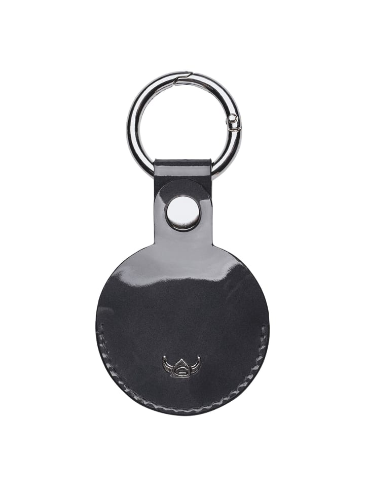 Carrara Schlüsselanhänger Leder 5 cm anthrazit