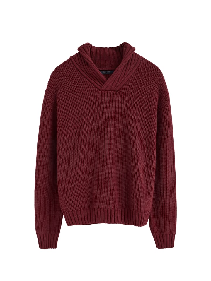 Pullover MAN DUOMO LONG SLEEVE RELAXED FIT in Granat