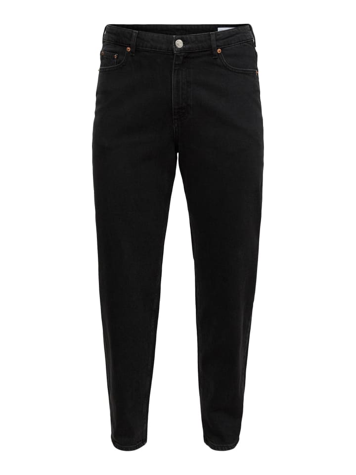 Mom Jeans in Dark Grey Denim