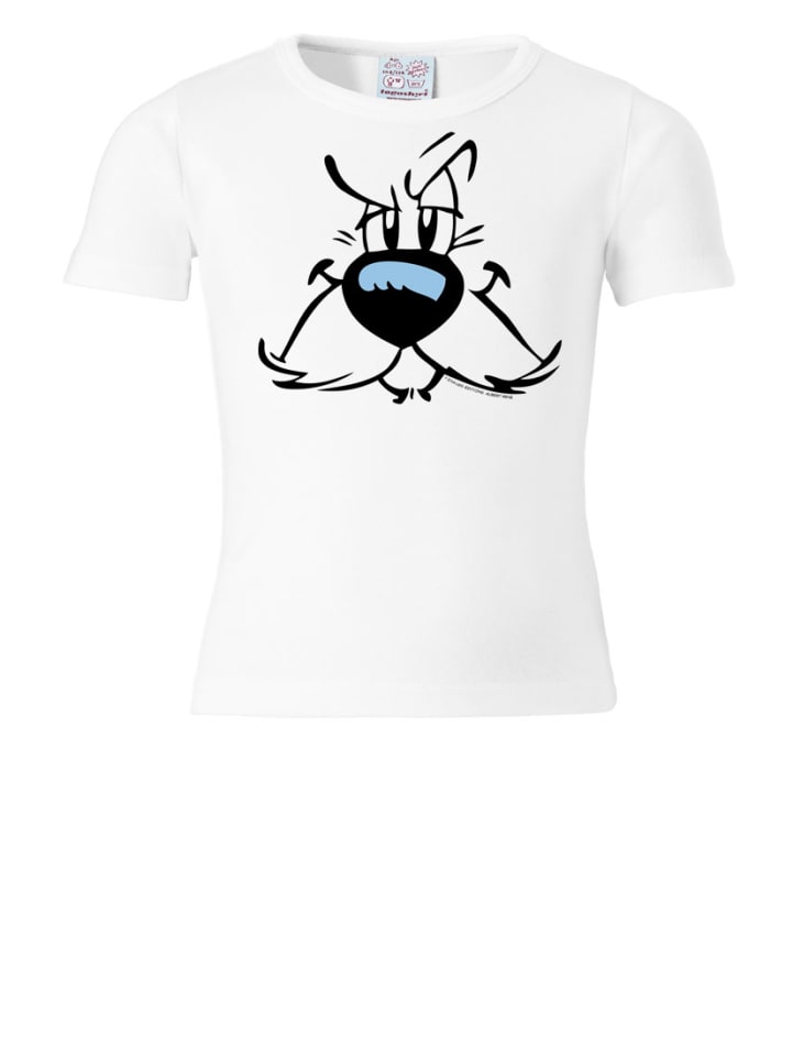 T-Shirt Idefix - Faces - Asterix in altweiß