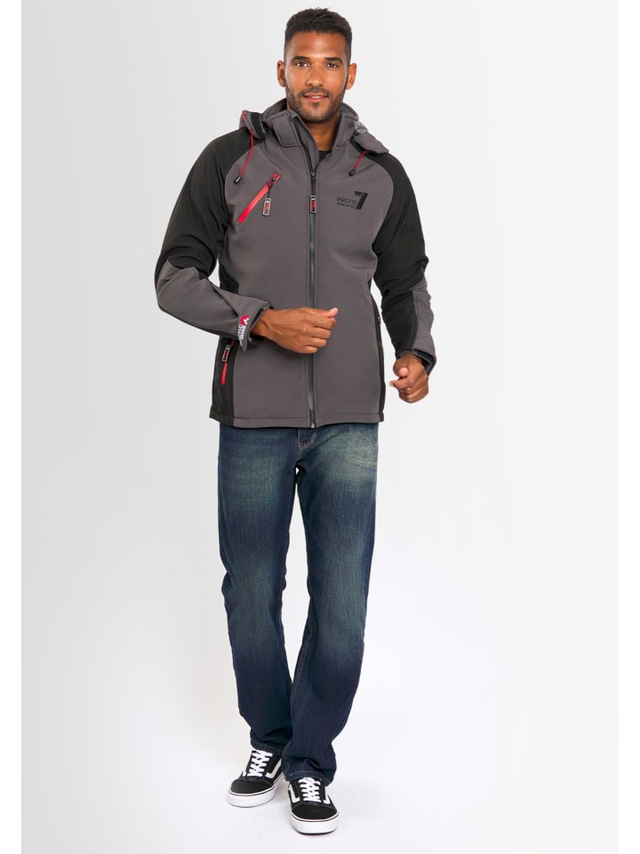 Jacke Arctic Seven Herren Softshell Jacke AS300 in Dunkelgrau