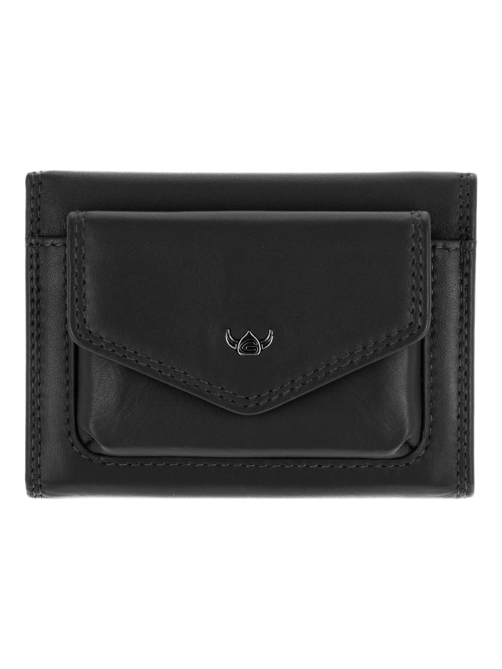 Polo Geldbörse RFID Schutz Leder 10 cm schwarz